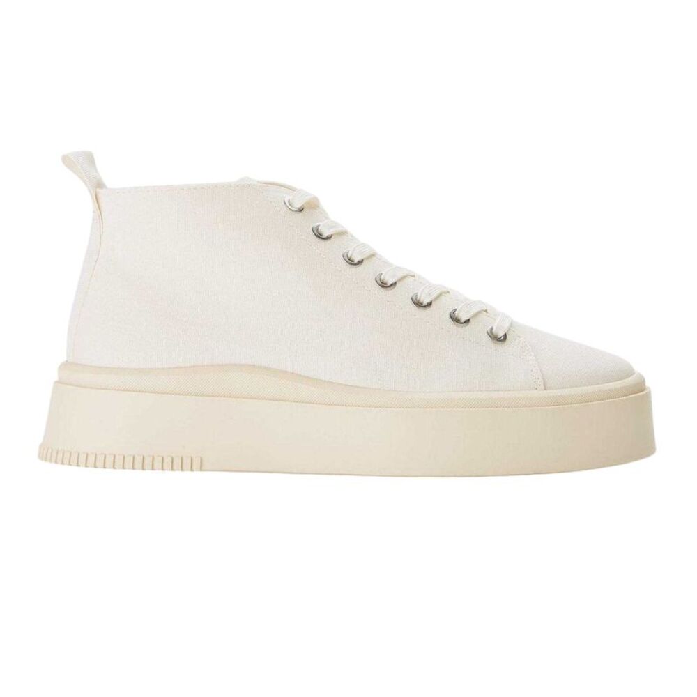 Vagabond Shoemakers Womens/Ladies Canvas Flatform High Top Trainers / Cream